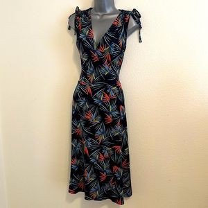 Gorgeous Tropical Print Faux Wrap Dress (Stitch Fix)